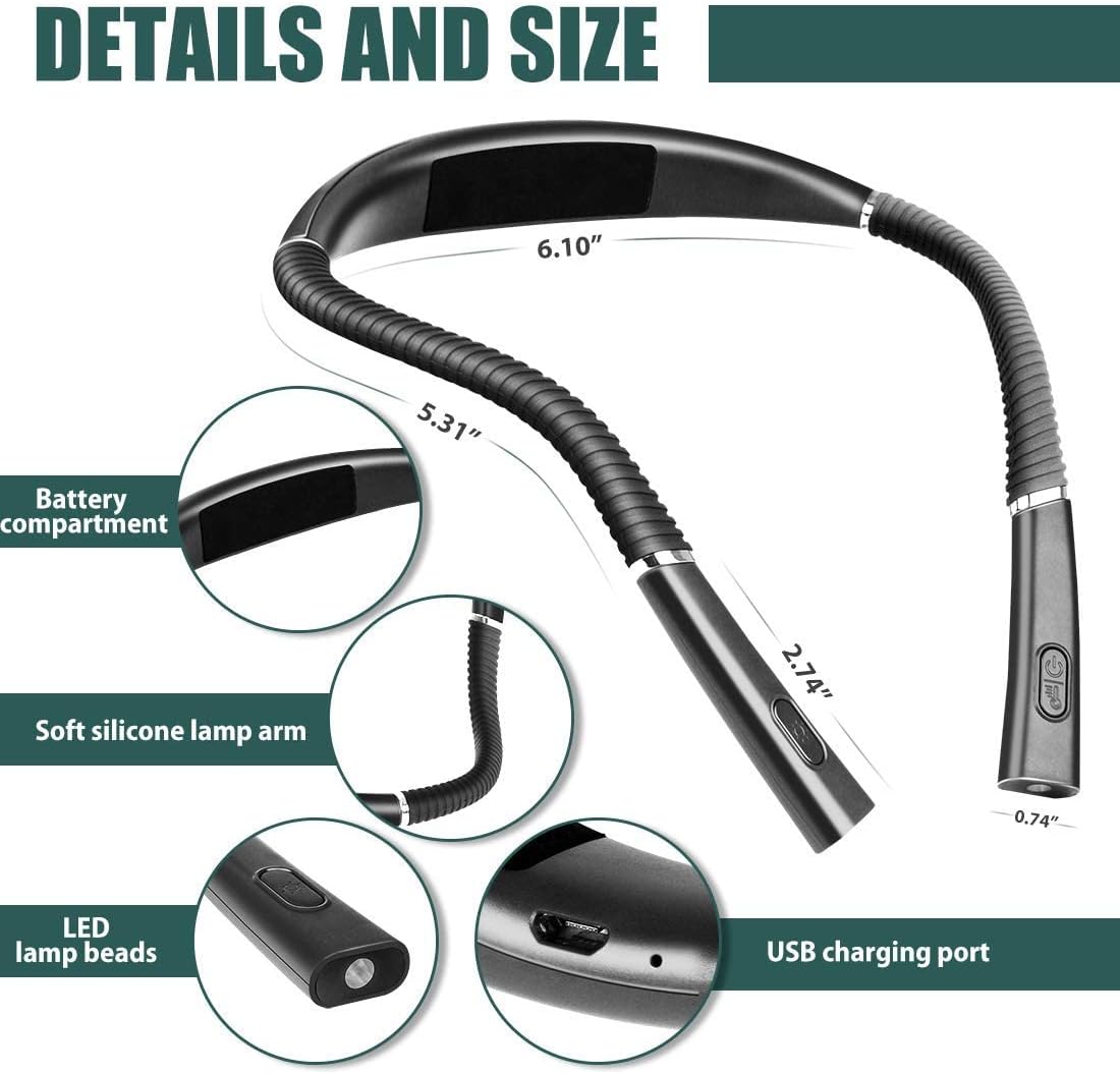 💡Smart Book Light Beast🔥 3-Color Mood Magic✨ 80Hr Bendable Neck⚡ Camping/Bed/Repair Master🌙 Perfect Gift for Book Lovers | TikTok's #1 Reading Hack (Black) 💡Smart Book Light Beast🔥 3-Color Mood Magic✨ 80Hr Bendable Neck⚡ Camping/Bed/Repair Master🌙 Perfect Gift for Book Lovers | TikTok's #1 Reading Hack (Black)